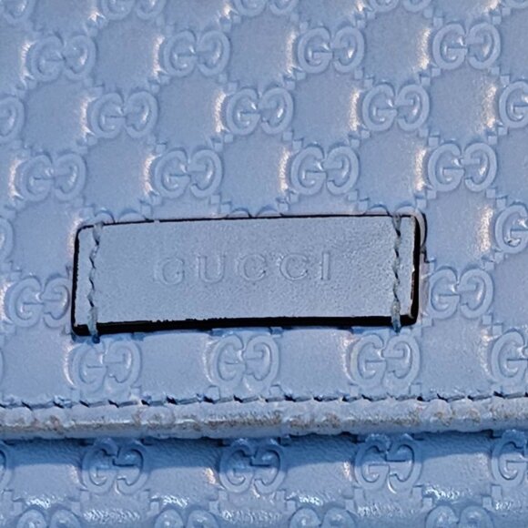 Gucci Wallet GG Microguccissima Continental Blue Buttery Soft Leather Wallet EUC - Picture 14 of 17